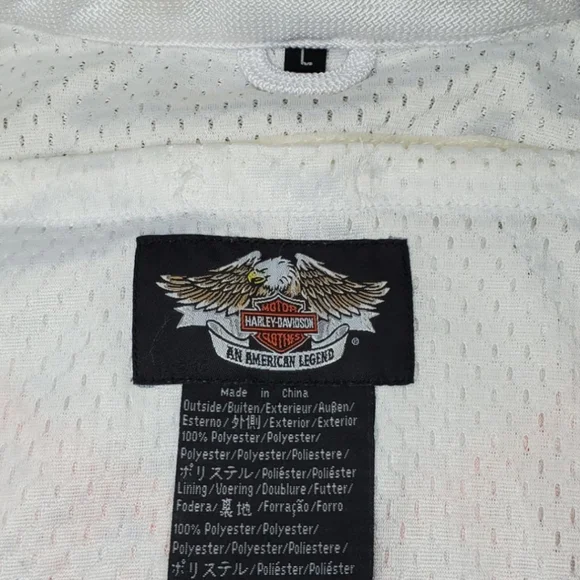 Harley Davidson Bomber Mesh Motorcycle Riding Jacket with Plate & Pad Pockets - Picture 11 of 12